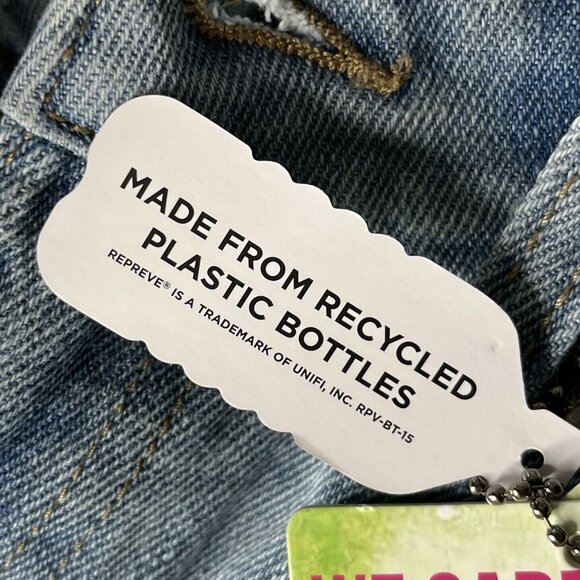 Rewash Vintage Revival High Rise Distressed Denim Dad Shorts Size 13/26 New - Picture 12 of 12